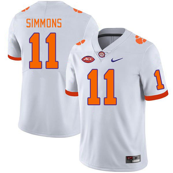 Clemson Tigers #11 Isaiah Simmons College Football Jerseys Stitched Sale-White